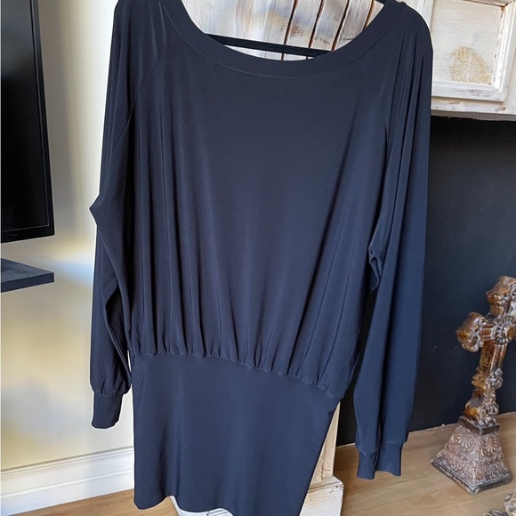 REVERSIBLE V-Neck/Scoop PERFECT For Those Days One Feels Pudgy! Forgiving, Black - Picture 4 of 5